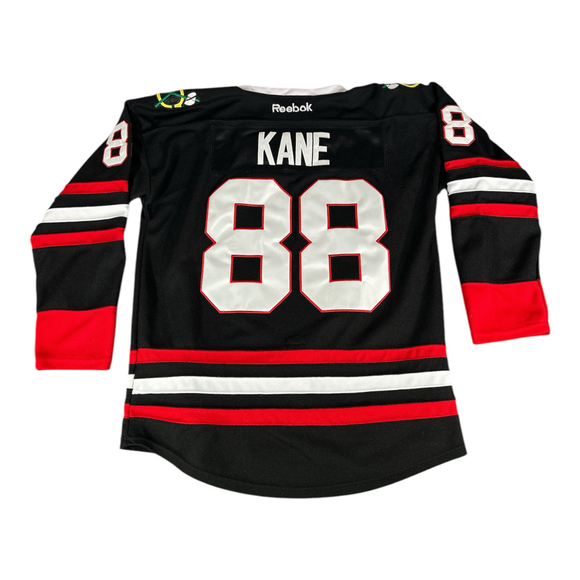 Rare Reebok CCM Patrick Kane Blackhawks Authentic Fight Strap Jersey Sz 50 - Picture 5 of 6